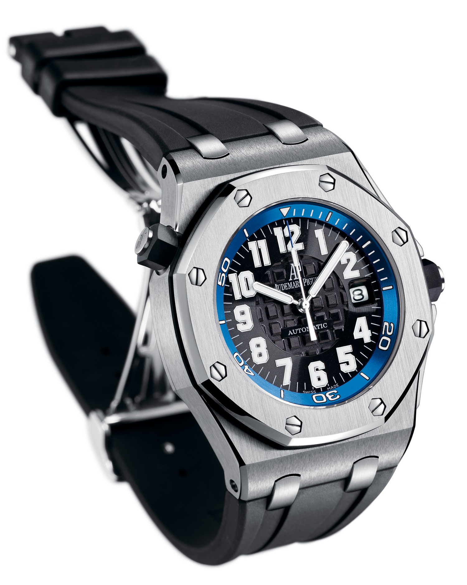Audemars Piguet Royal Oak Offshore Scuba Boutique Blue Steel watch REF: 15701ST.OO.D002CA.02